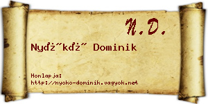 Nyókó Dominik névjegykártya